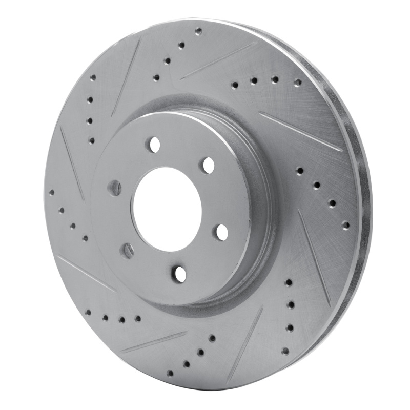 Dodge Viper Brake Rotor (1) - Front Left - R1 Concepts - Drilled & Slotted - Silver - `92-`02